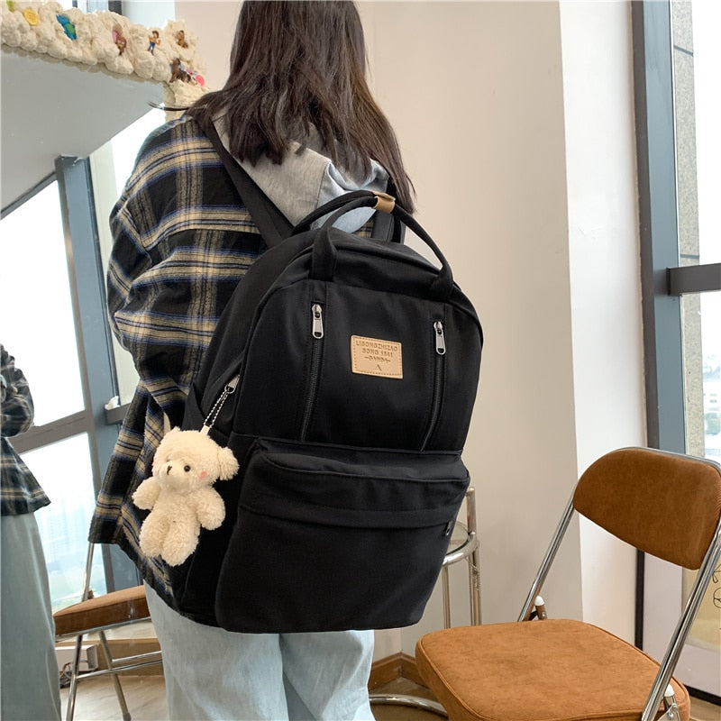 Multifunction Double Zipper Backpack