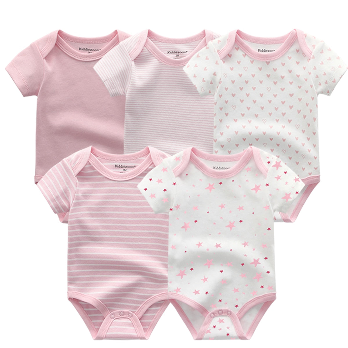 5 Piece Baby Girl Romper Set