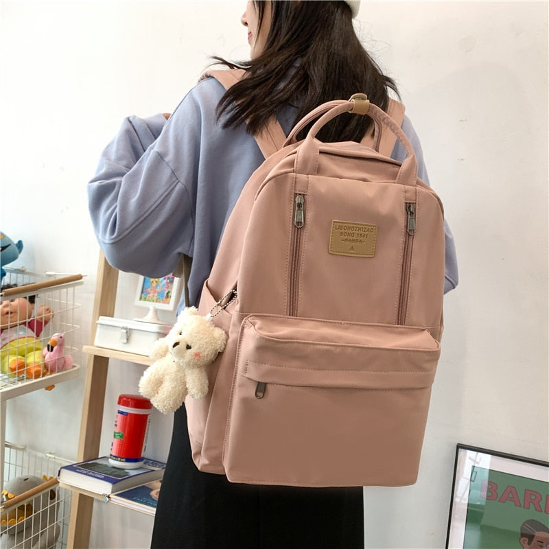 Multifunction Double Zipper Backpack