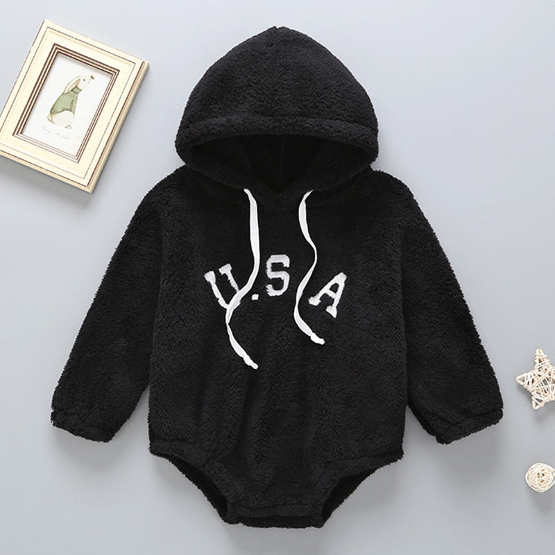 Hooded Baby Rompers