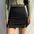 Black Split Office Skirt