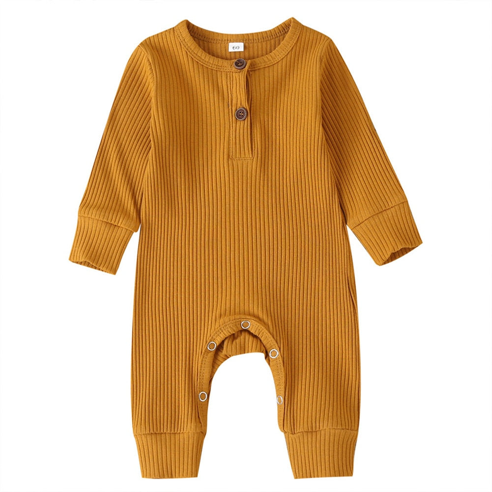 Solid Color Baby Rompers