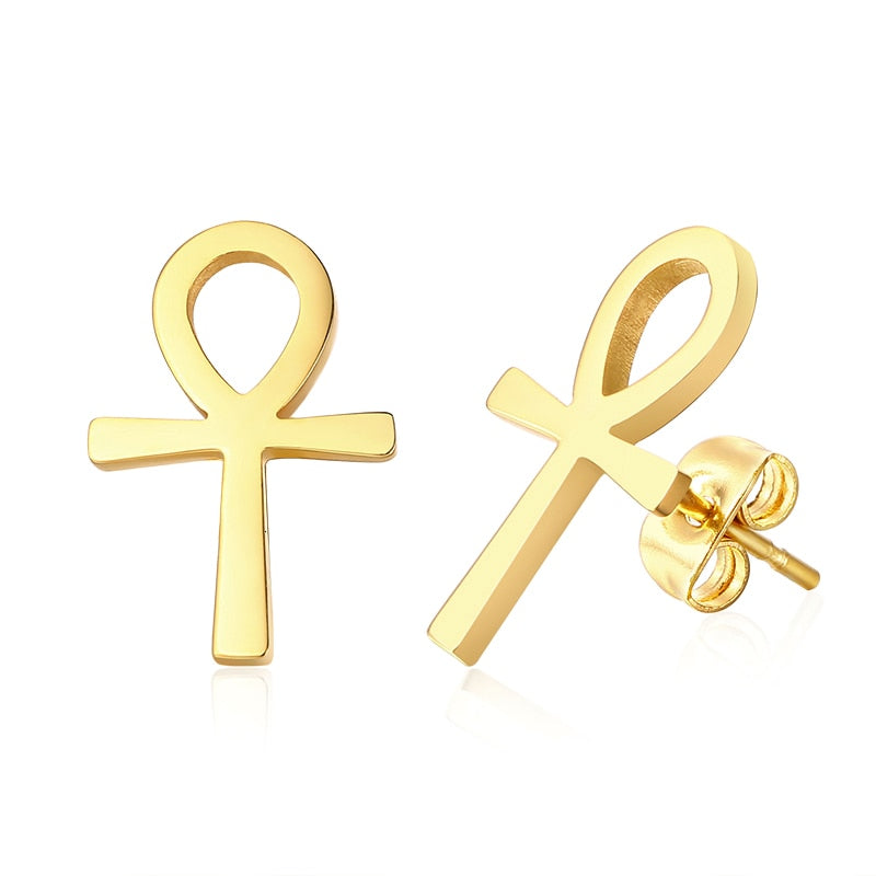 OM Symbol Stud Earrings