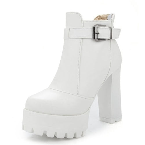 Women's Platform Heel Ankle Boots