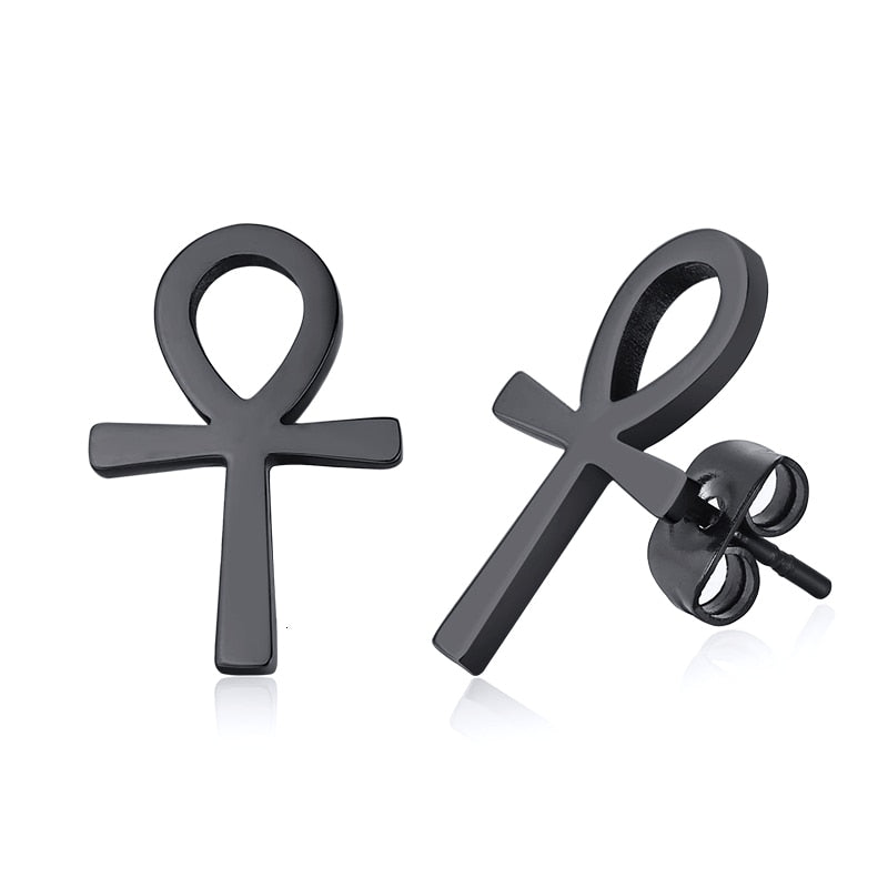OM Symbol Stud Earrings