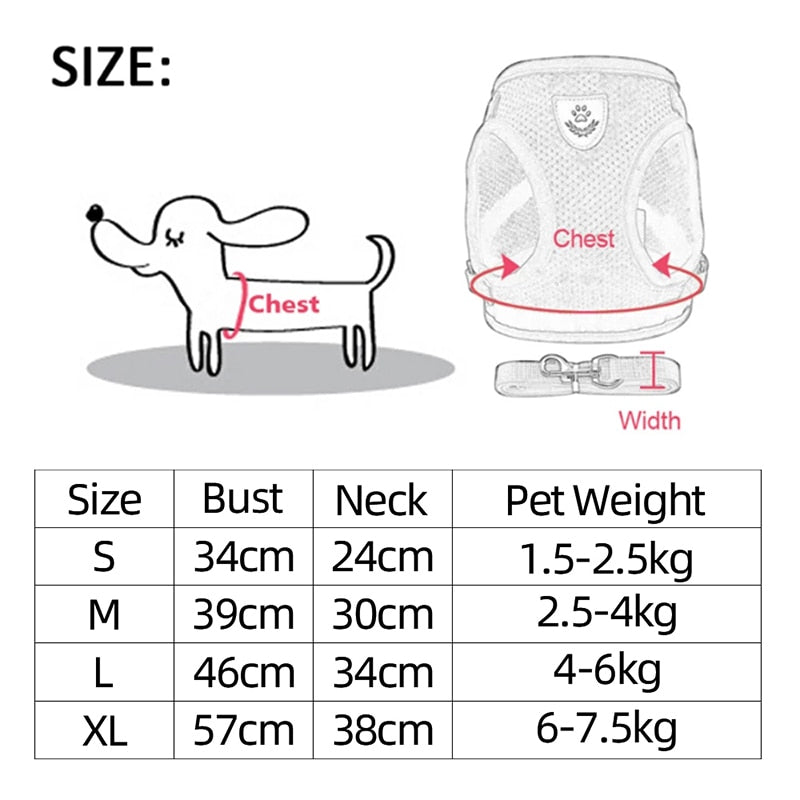Cat Harness Adjustable Vest