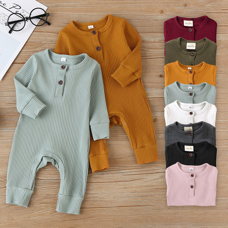 Solid Color Baby Rompers