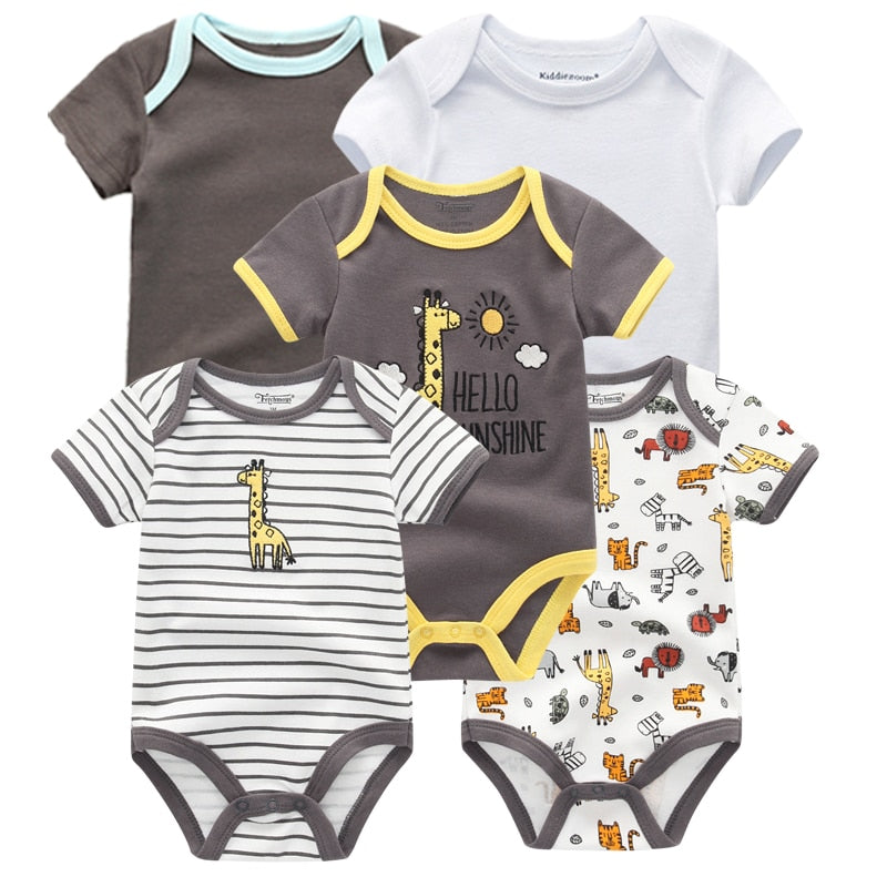 5 Piece Baby Girl Romper Set