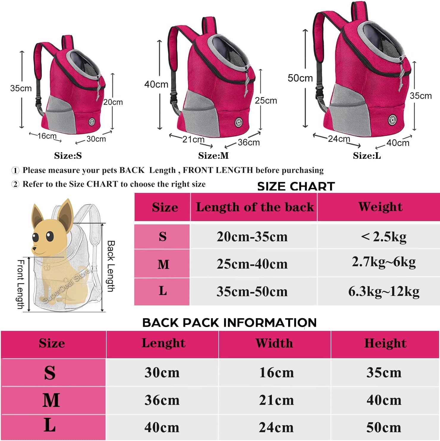 Outdoor Dog Carrier Bag