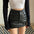 PU Leather Short Skirt