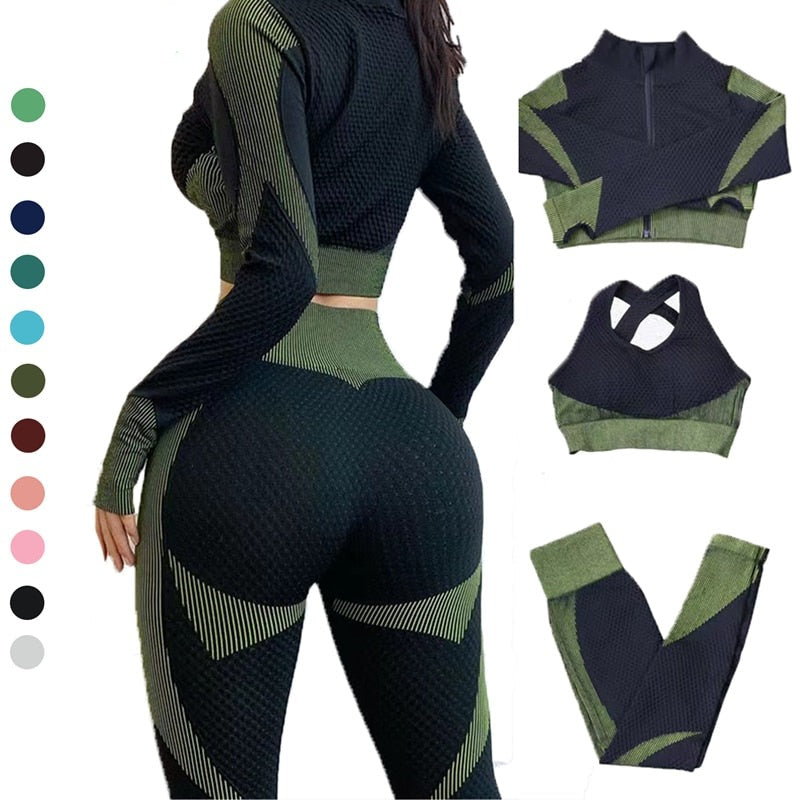 Seamless Yoga Suit 3 Piece
