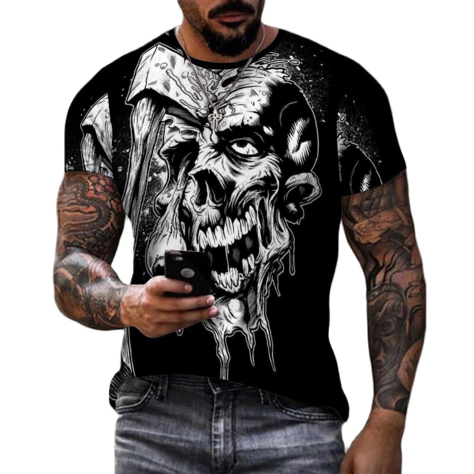 3D Skull Horror T-Shirts