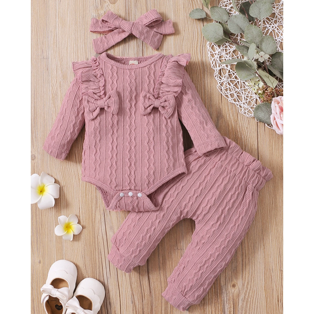 Long Sleeve Baby Romper Set