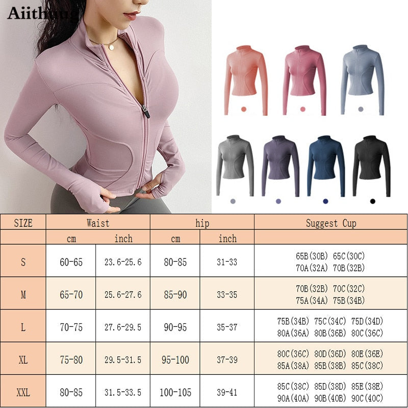 Women Full Zip-up Yoga Set