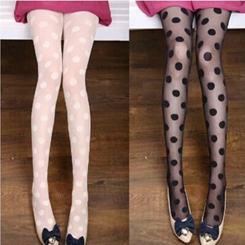 Polka Dot Print Stocking Tights