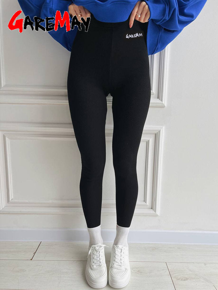 Cotton Beige Warm Leggings