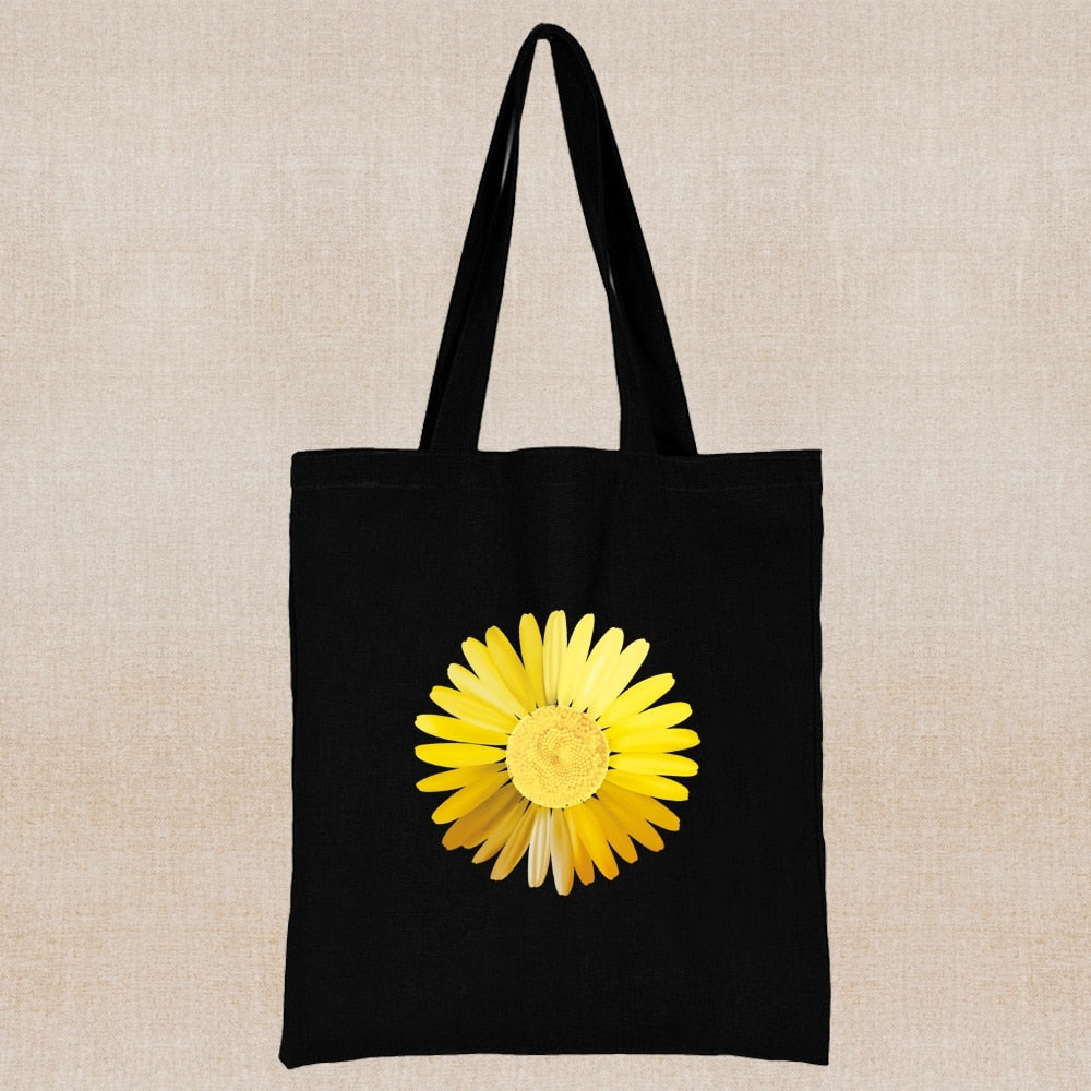 Daisy Print Tote Bags