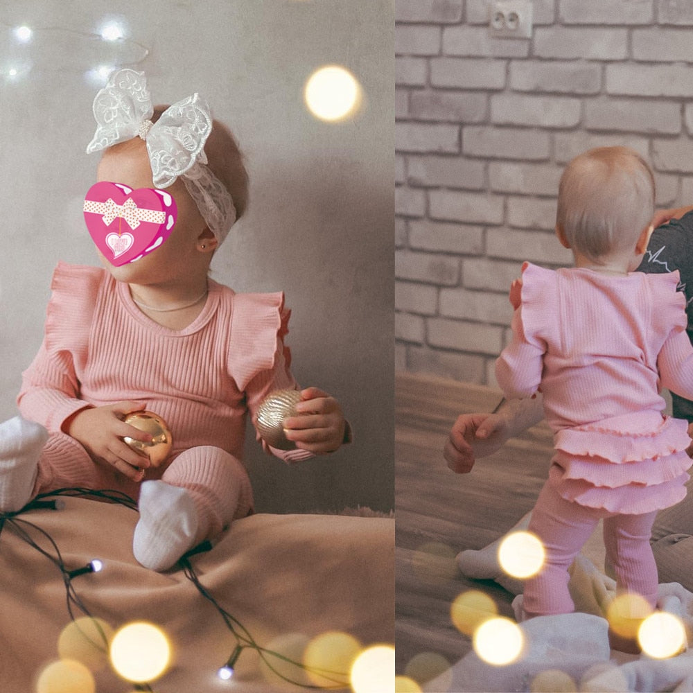 Baby Girls Ruffle Romper Sets