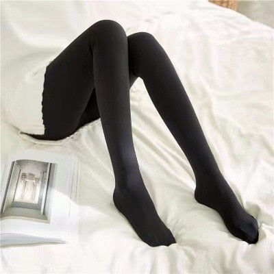 Plush Lined Elastic Tights