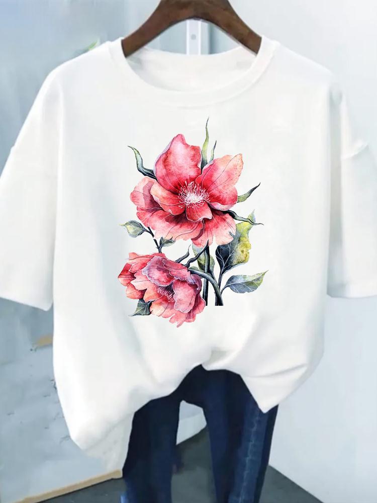 Flower Print T-Shirts