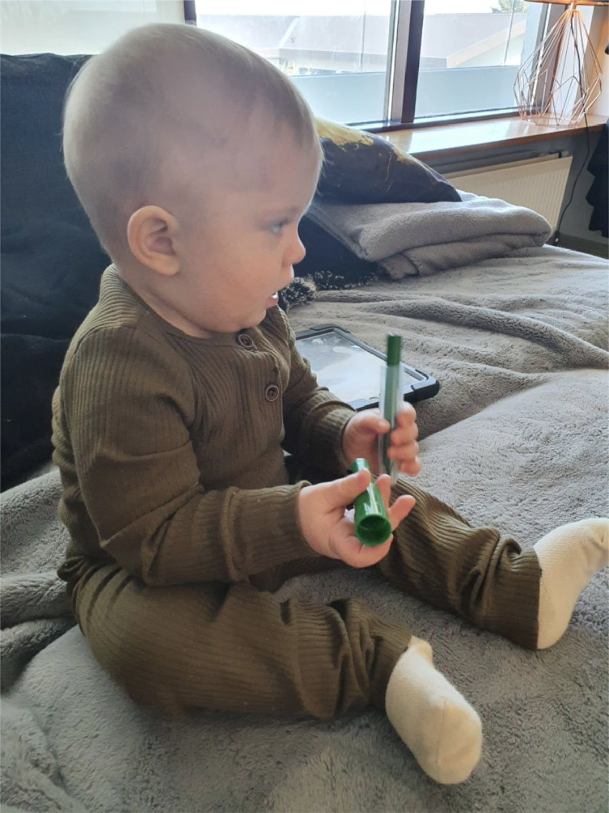 Long Sleeve Solid Jumpsuit