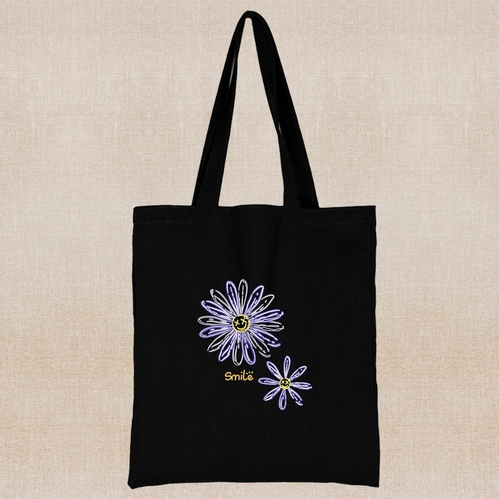 Daisy Print Tote Bags