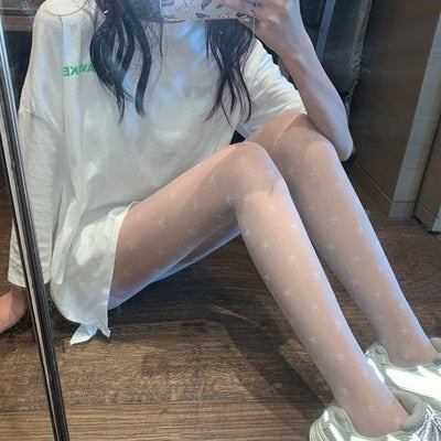 Polka Dot Print Stocking Tights