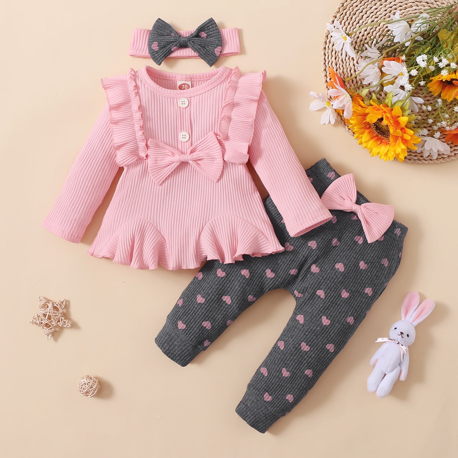Long Sleeve Baby Romper Set
