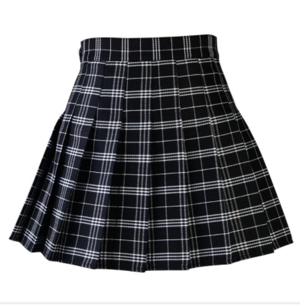 Women Casual Plaid Skirt