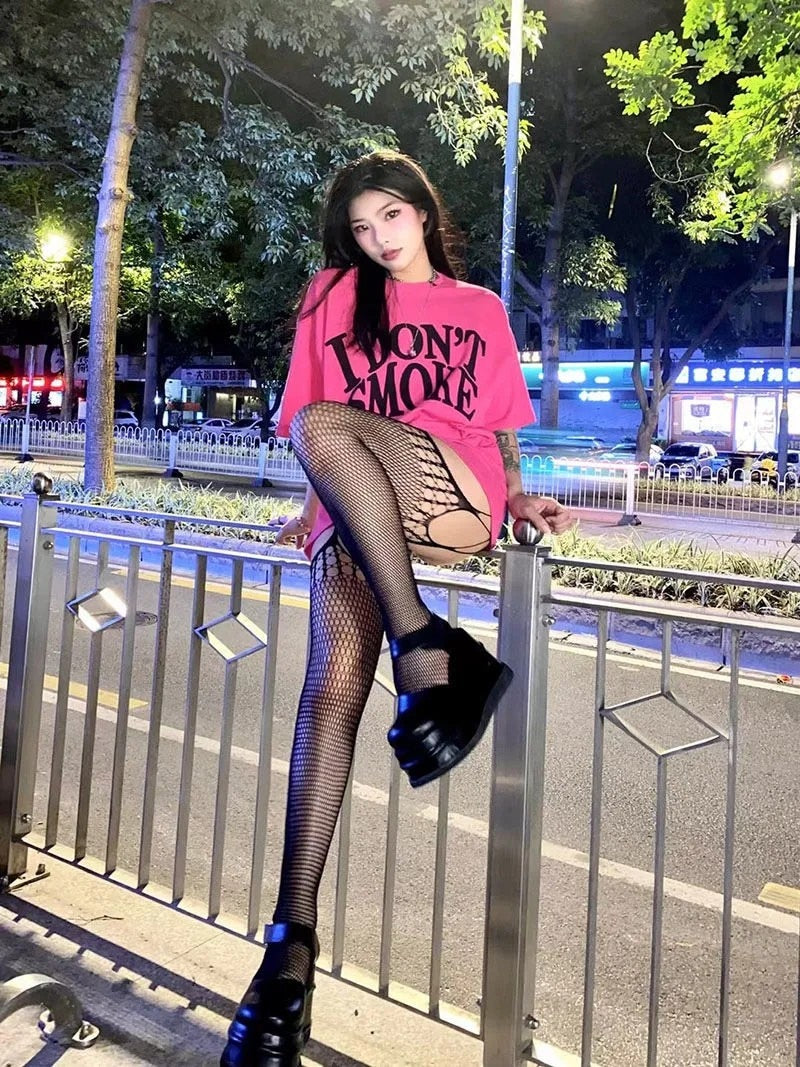 Cute Pentacle Print Tights