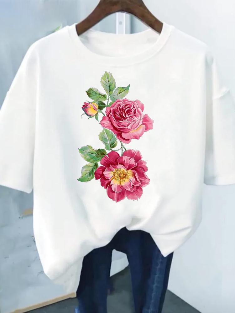 Flower Print T-Shirts