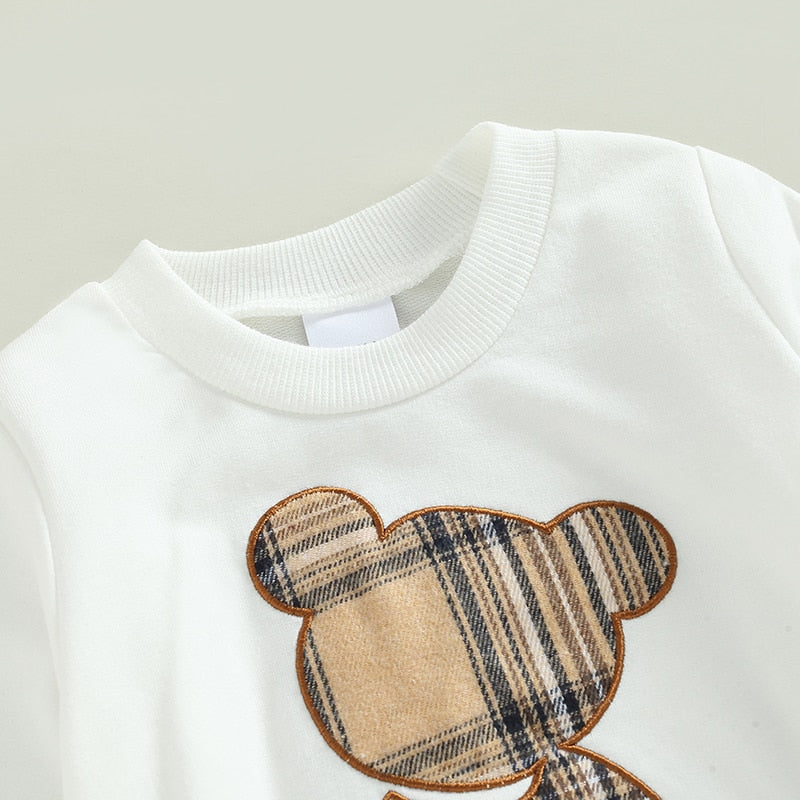 Plaid Bear Pattern Tops
