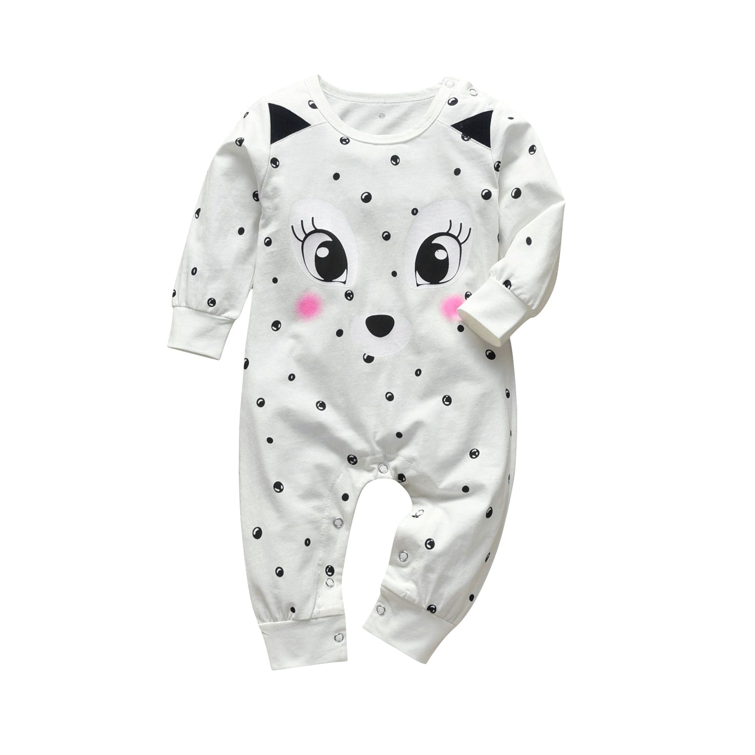 Long Sleeve Print O-Neck Jumpsuit