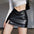 PU Leather Short Skirt