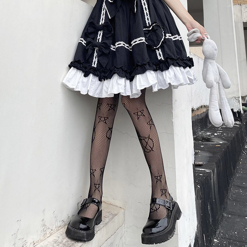 Cute Pentacle Print Tights