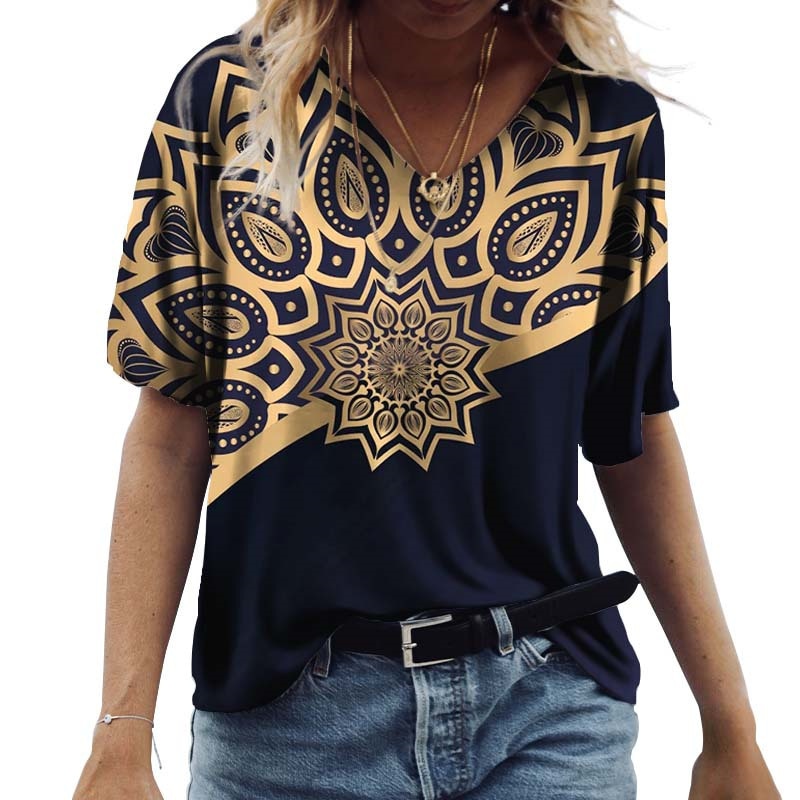 Printed Loose Daily Tops
