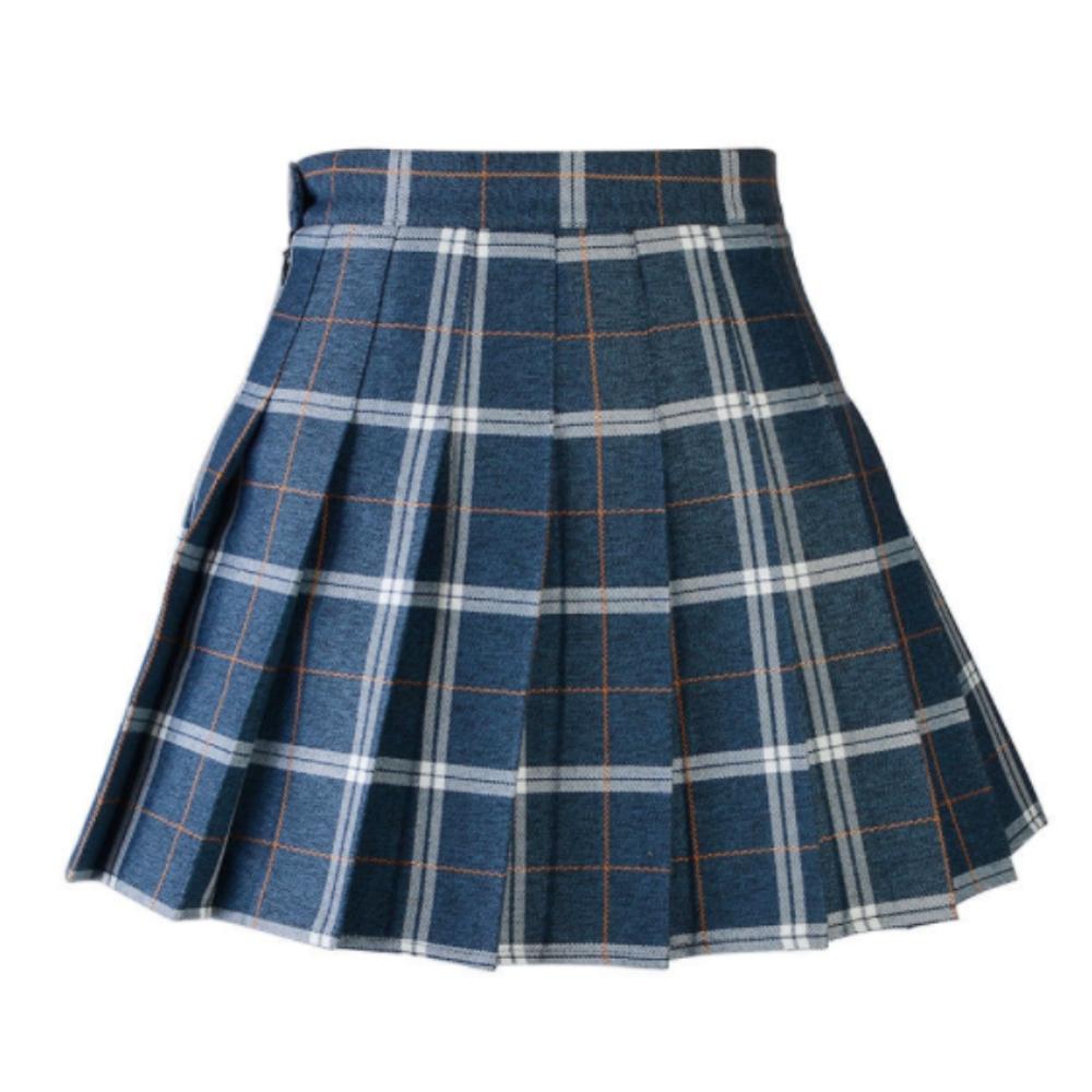 Women Casual Plaid Skirt