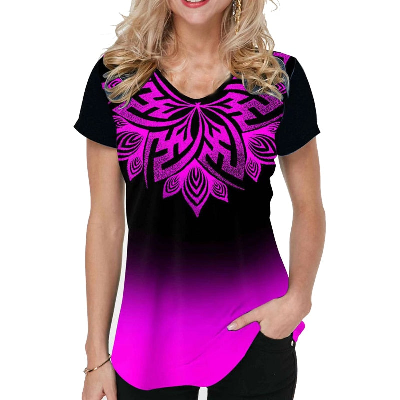 Short Sleeve O-Neck Tops