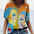 Abstract Art Face Print Tops