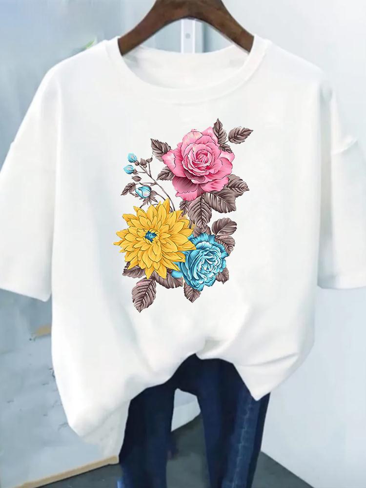 Flower Print T-Shirts