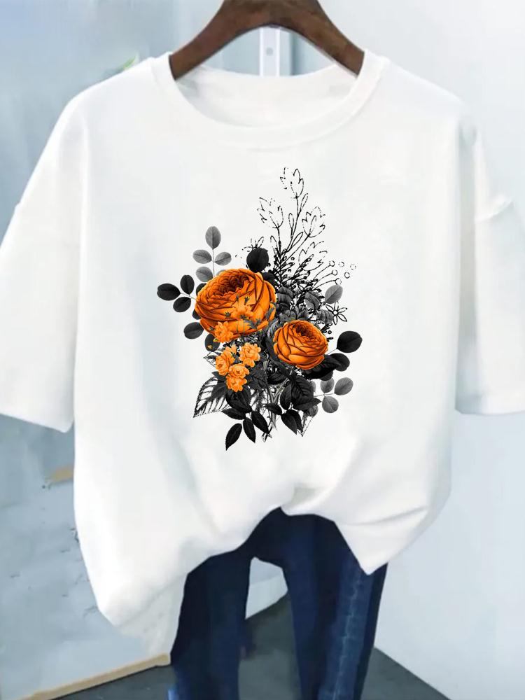 Flower Print T-Shirts