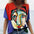 Abstract Art Face Print Tops