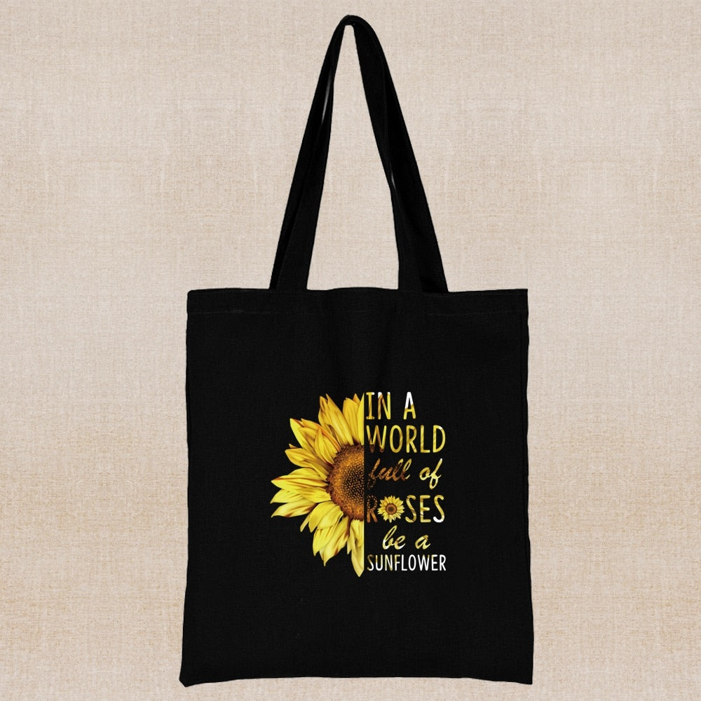 Daisy Print Tote Bags