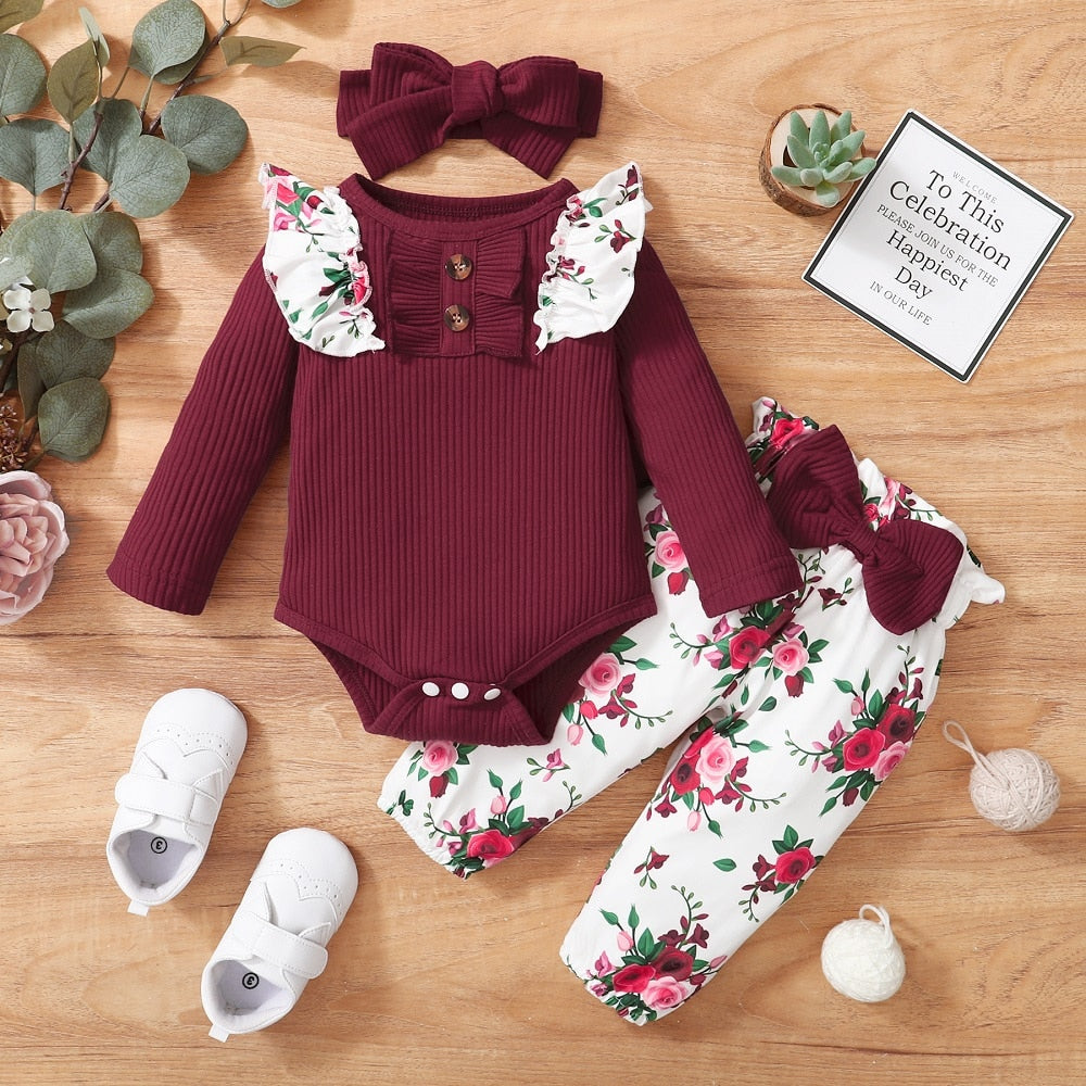 3 Piece Romper Newborn Sets