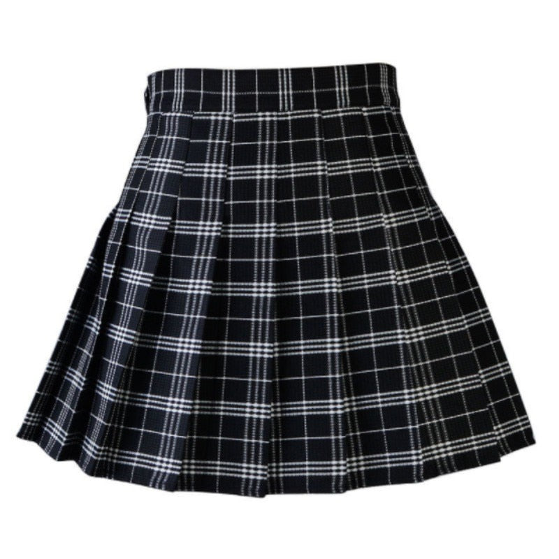 Women Casual Plaid Skirt