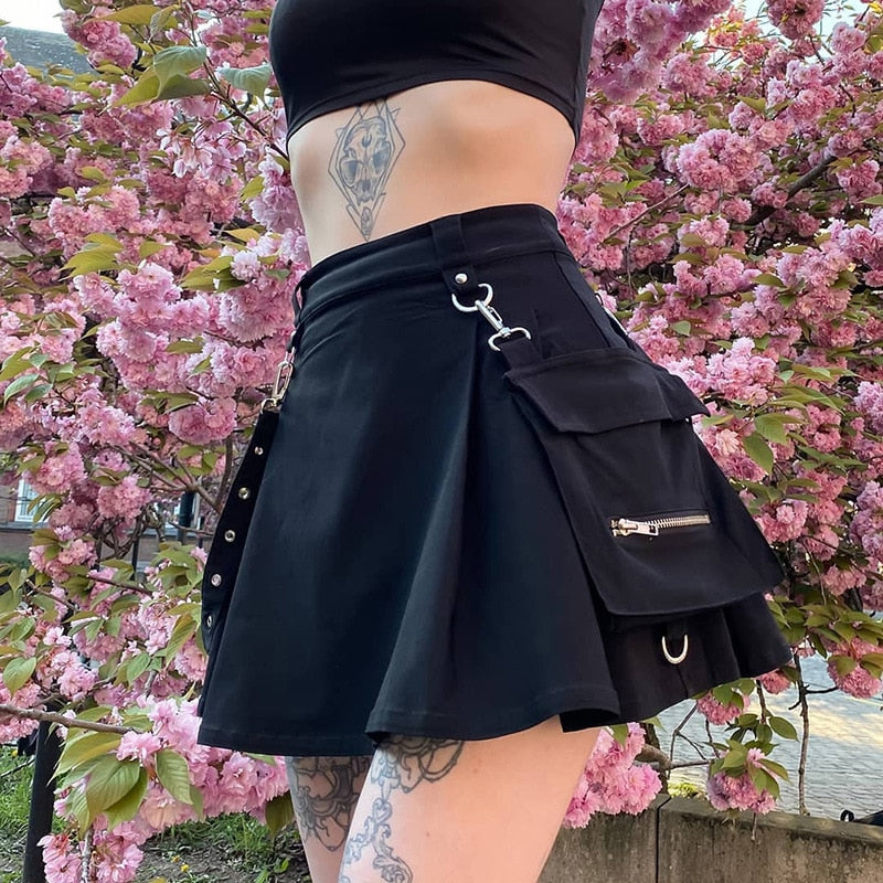 High Waist Black Skirts