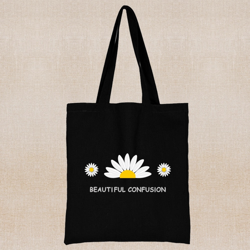 Daisy Print Tote Bags